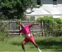 Sri Chinmoy Practices the Javelin