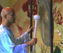 Sri Chinmoy plays Gongs in Frankfurt